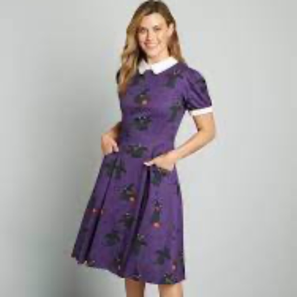 ModCloth x Collectif Dresses & Skirts - ModCloth x Collectif Black Cat Halloween Dress